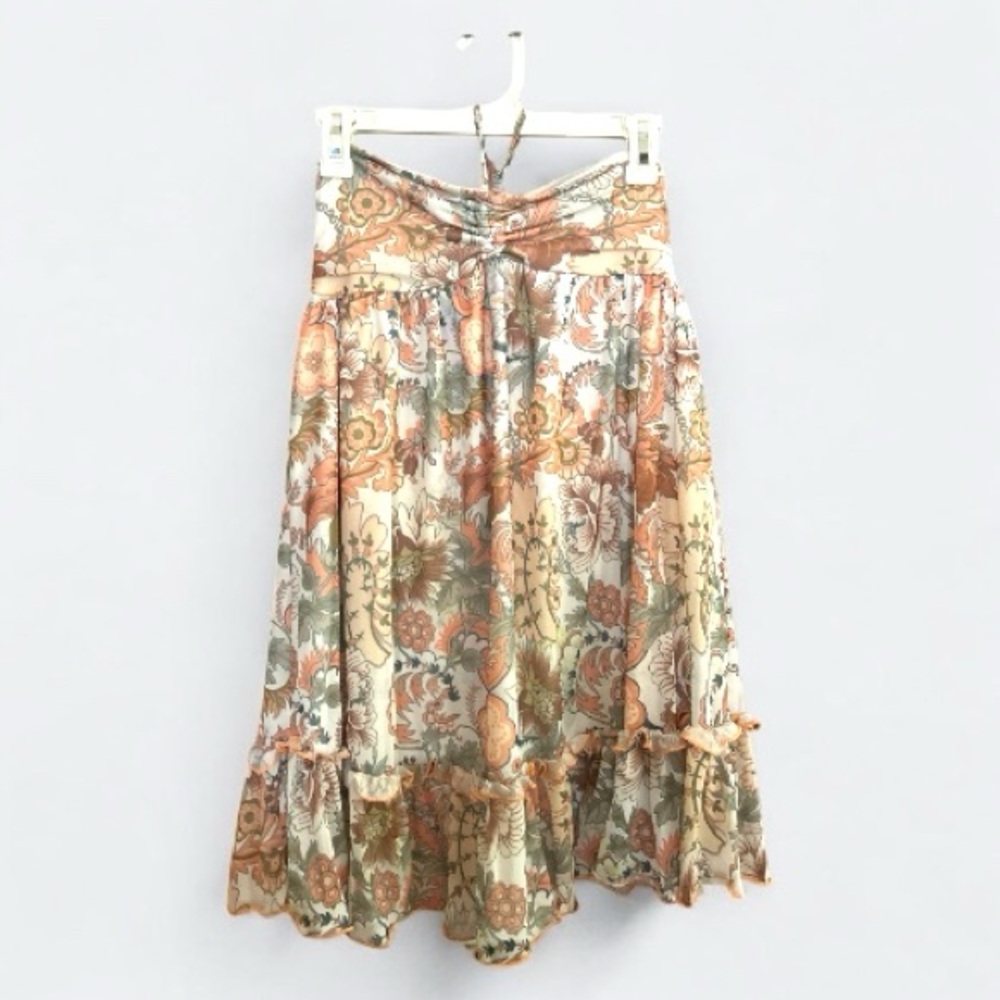 Floral Flowy Halter Midi Dress